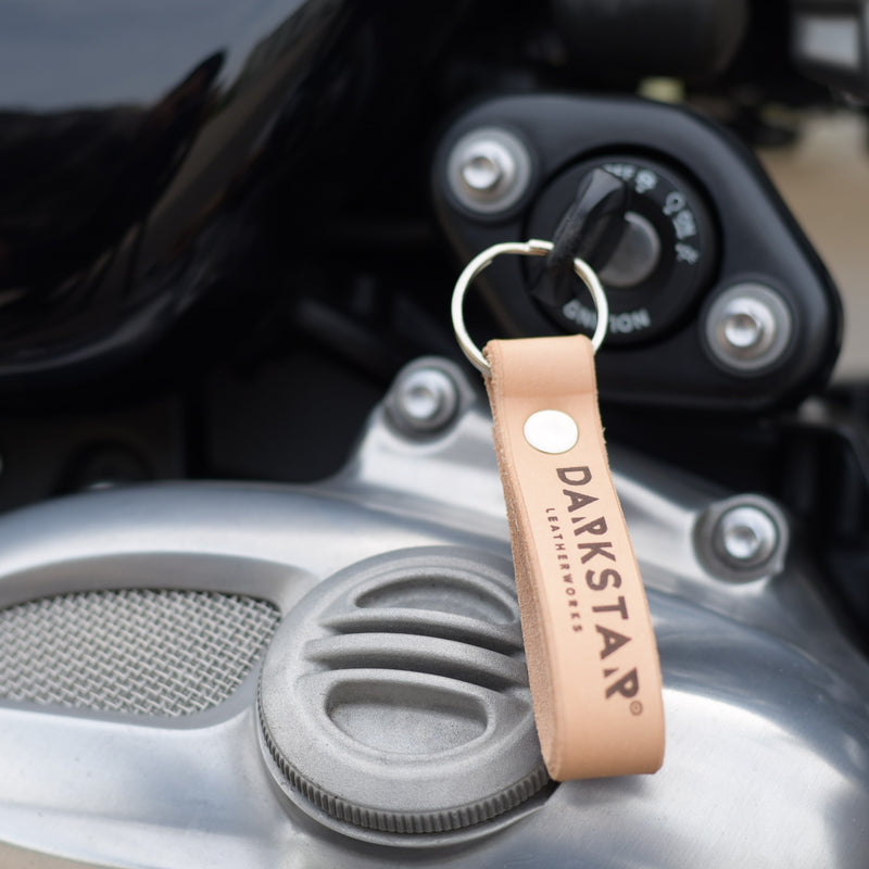 "Built Not Bought" Leather Keychain