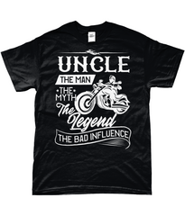 Bad Influence Uncle Biker T-Shirt Black