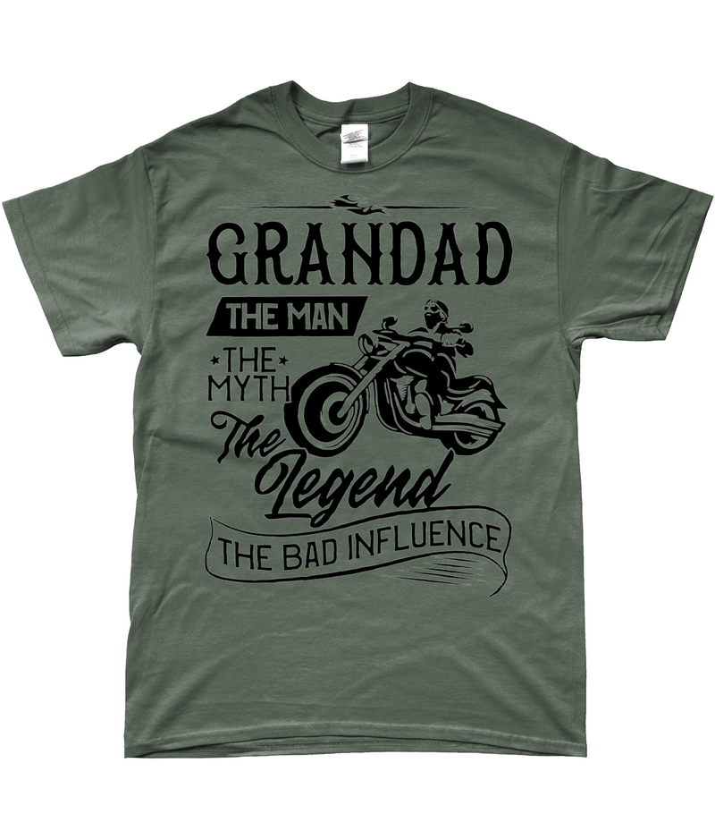 Bad Influence Grandad Biker T-Shirt