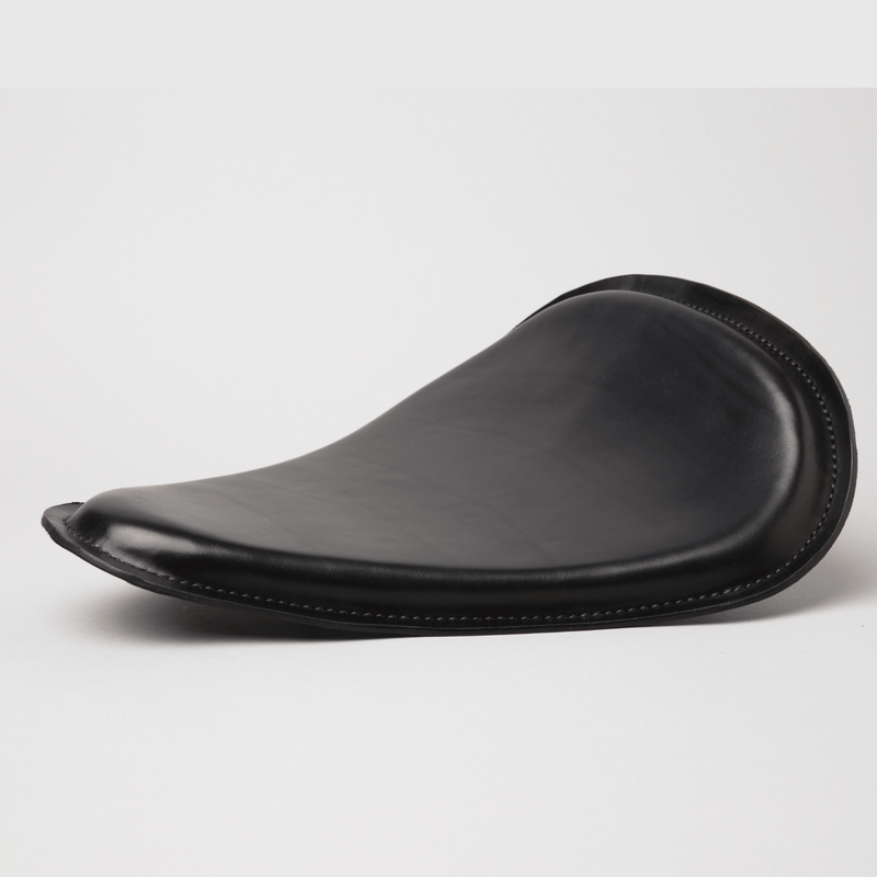 Custom Bobber seat in Black leather